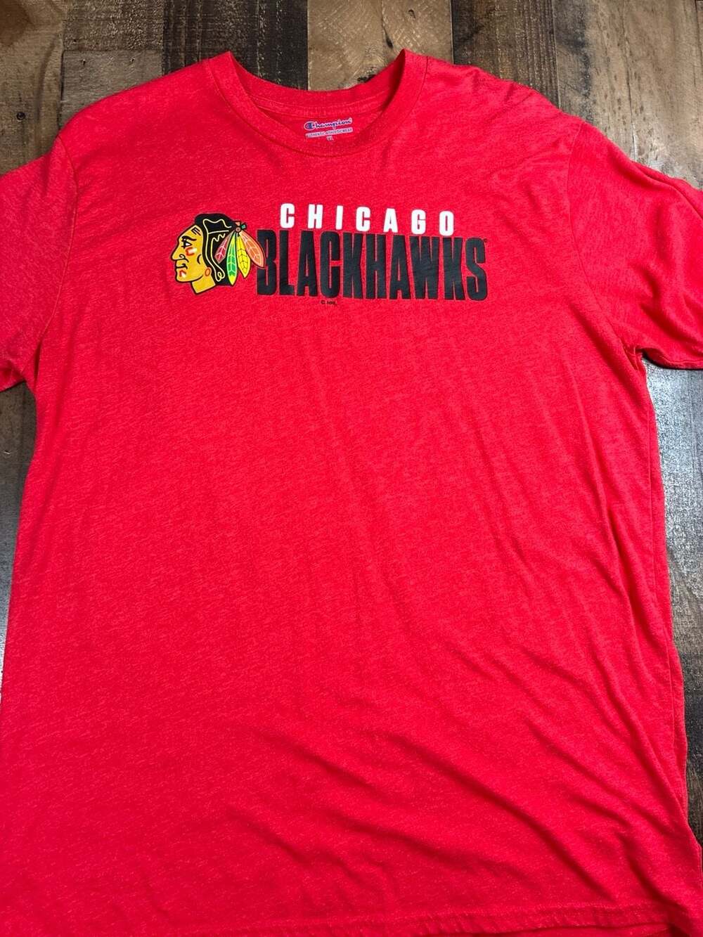 Champion NHL Chicago Blackhawks Men's Tee T-Shirt Red Size XL